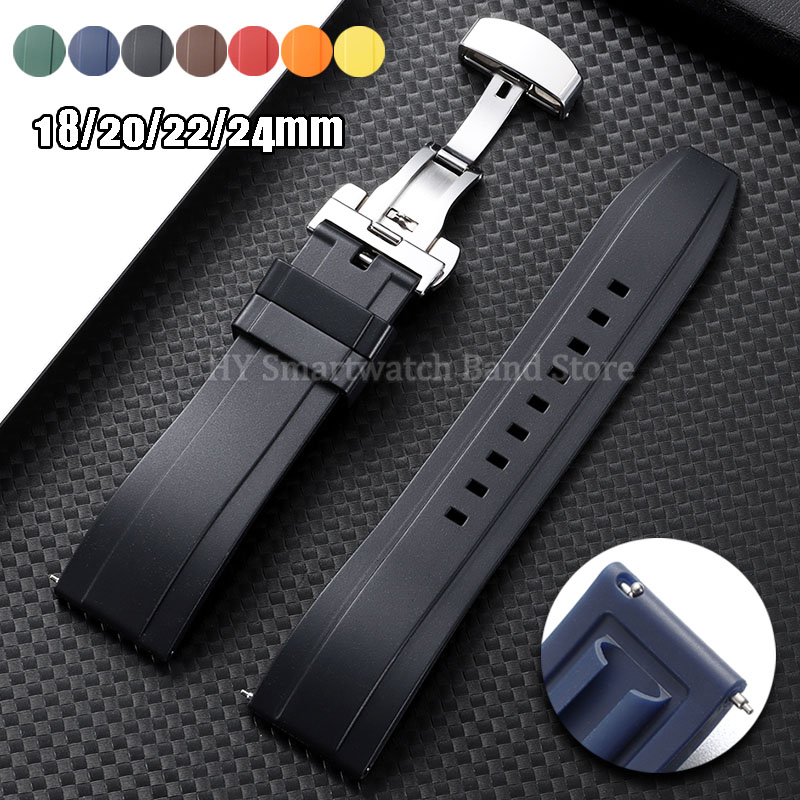 Suede Strap Watch - Tali Jam Tangan Silikon 18Mm 20Mm