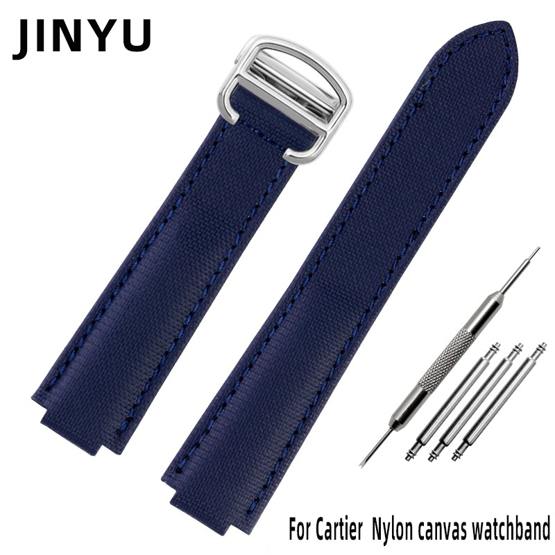 Cartier Watch Ballon Bleu - Gelang jam tangan kanvas nilon pria