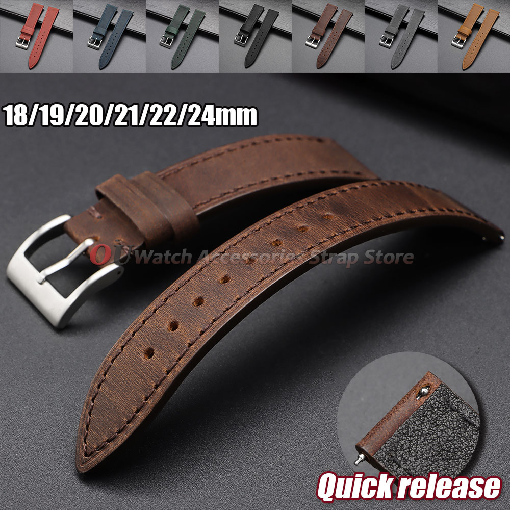 Suede Strap Watch - 18mm 19mm 20mm 21mm 22mm 24mm