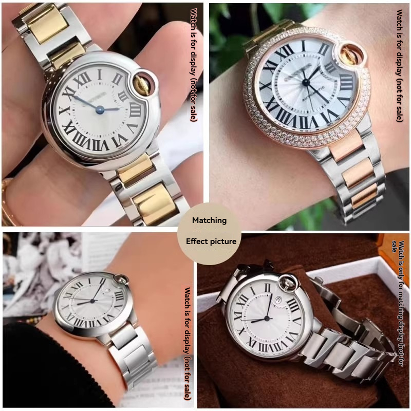 Tali baja tahan karat dengan a - Cartier Watch Ballon Bleu ulasan dan harga