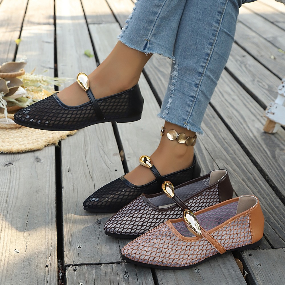 Sepatu Wanita Model Mary Jane  - Mesh Strap Metal ulasan dan harga