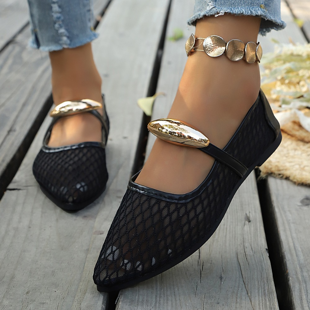 Sepatu Wanita Model Mary Jane  - Mesh Strap Metal ulasan dan harga