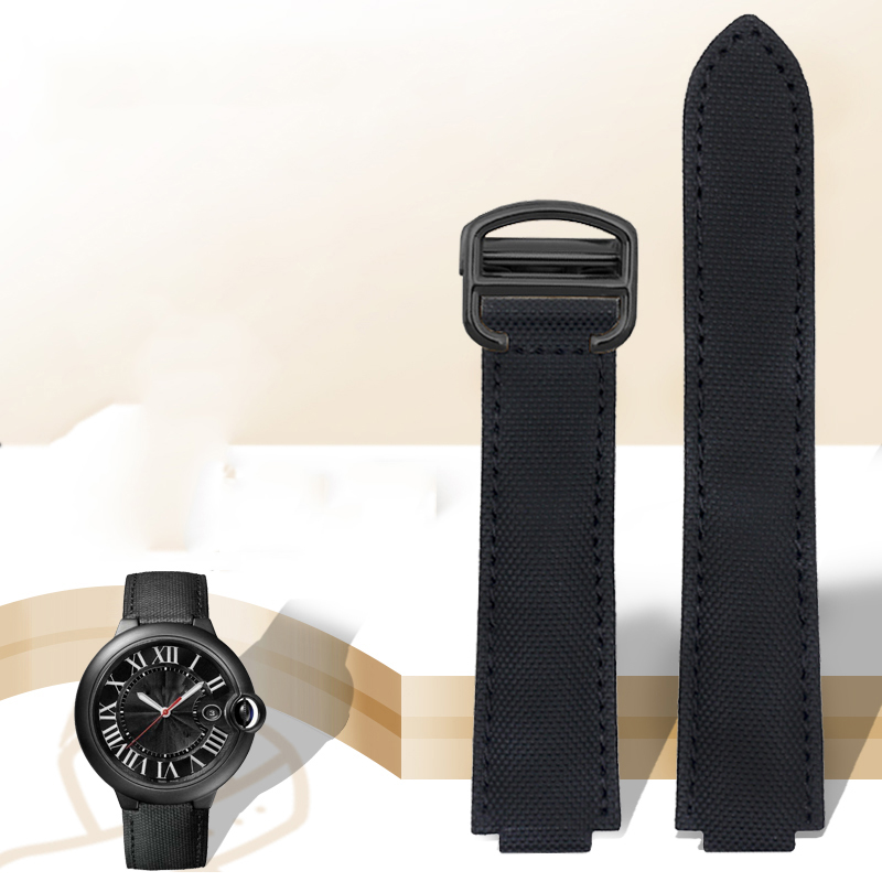 Gelang jam tangan kanvas nilon - Cartier Watch Ballon Bleu ulasan dan harga